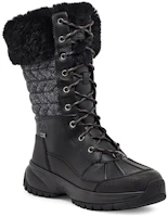 Lookbook UGG Yose 高筒絎縫舒適保暖系帶雪靴 女款 黑色
