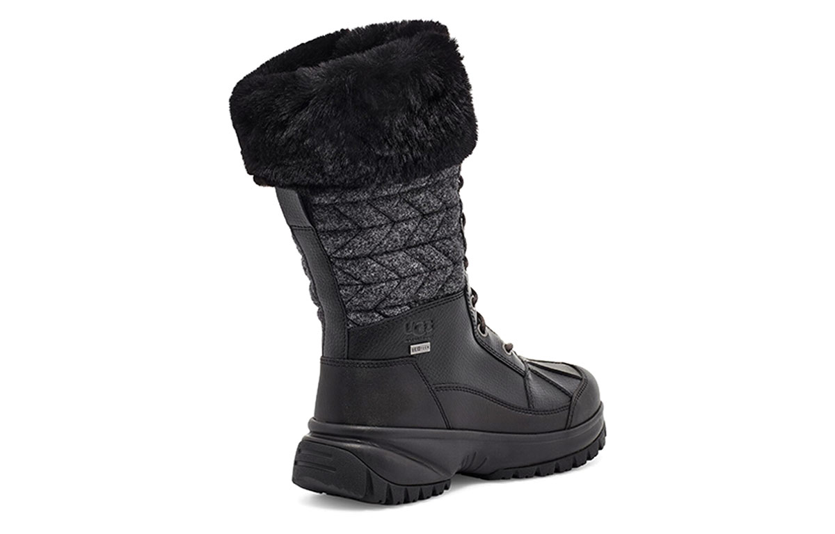 Shop (W) UGG Yose Tall Quilt But Salji Hitam 1116230-BLK