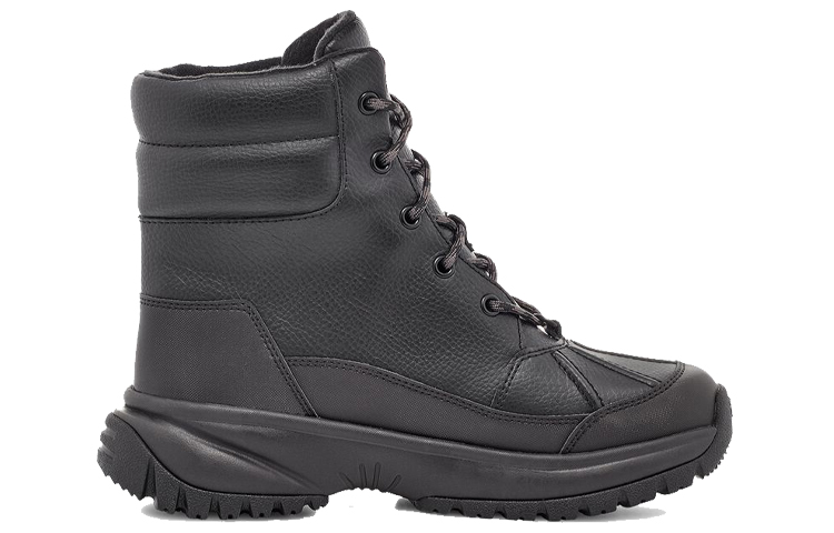Order (W) UGG Yose 防水黑色皮革短靴 1112330-BLK