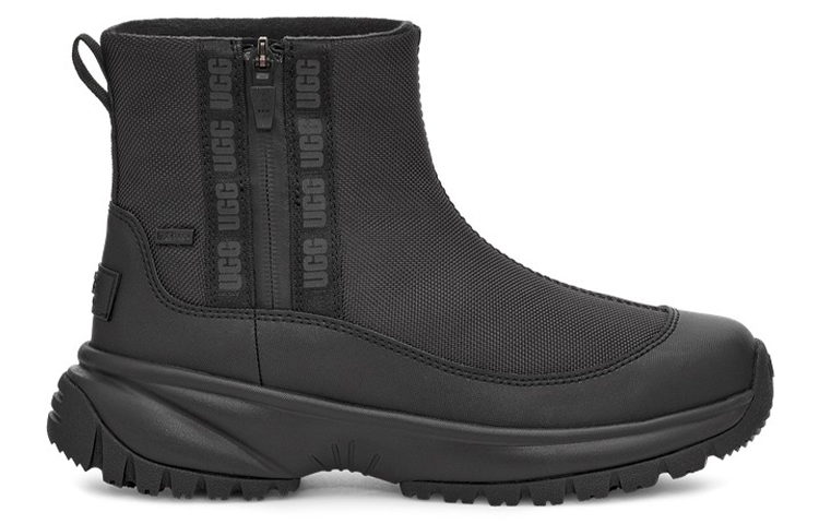 Order (W) But UGG Yose Zip Fleece Pelapik Bulu But Salji Hitam 1112329-BLK