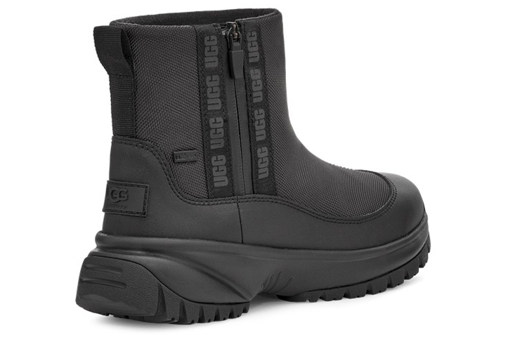 Shop (W) But UGG Yose Zip Fleece Pelapik Bulu But Salji Hitam 1112329-BLK