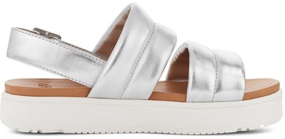 UGG Zayne 皮革 舒適厚底 涼鞋 女款 銀色 Order UGG Zayne 皮革 舒適厚底 涼鞋 女款 銀色