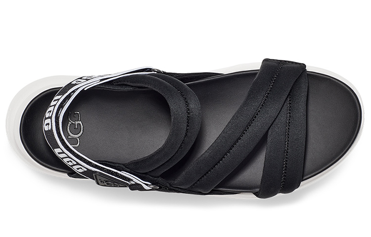 Lookbook UGG 齊馬亞系列 織物 舒適緩震厚底 涼鞋 女款 黑色