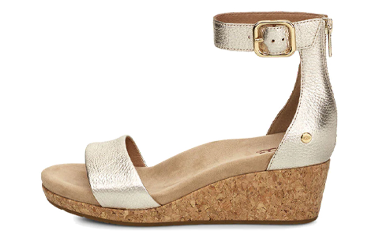 Buy (W) UGG ゾーイII メタリック トングサンダル (ゴールド) 1102782-GOLD