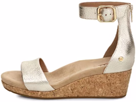 (Women) UGG Zoe II Metallic 'Gold Buckle Toe-Post Sandal' 1102782-GOLD (Women) UGG Zoe II Metallic 'Gold Buckle Toe-Post Sandal' 1102782-GOLD