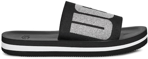 UGG Zuma 金屬圖案 平底拖鞋 女款 黑色 Order UGG Zuma 金屬圖案 平底拖鞋 女款 黑色