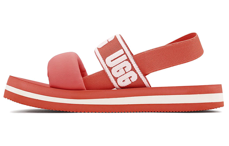 (Women) UGG Zuma Sling Beach Sandals Red White 1107893-PCRL