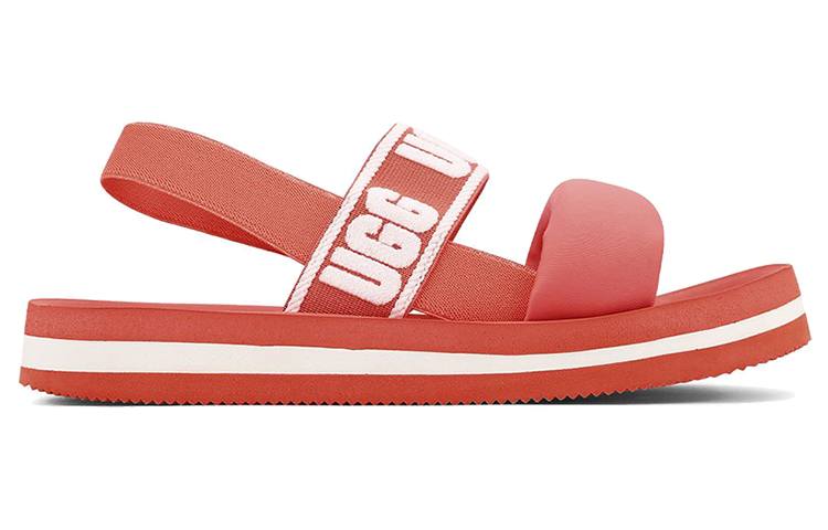 Order (W) UGG ズマ スリング ビーチサンダル (赤白) 1107893-PCRL