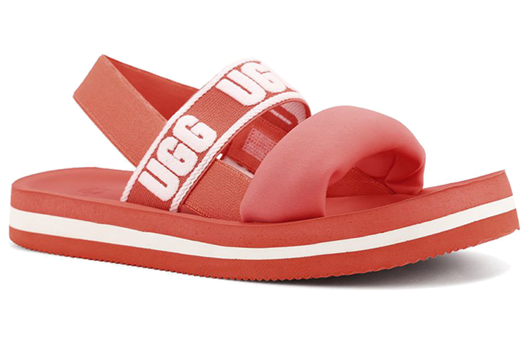 Lookbook (W) UGG ズマ スリング ビーチサンダル (赤白) 1107893-PCRL