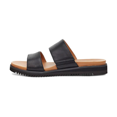 (W) UGG Zyle Slide Soft Sole Cozy Flat Heel Black Sandals