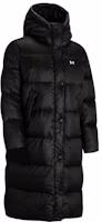 (Women) Under Armour Black Long Puffer Jacket with Logo Print - Winter Wear. 1373458-001 (Women) Under Armour Black Long Puffer Jacket with Logo Print - Winter Wear. 1373458-001