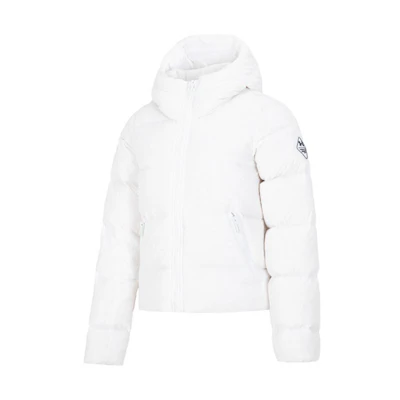 (Women) Under Armour CGI Down Jacket White Hooded Puffer Coat Casual Logo Print. 1375442-100