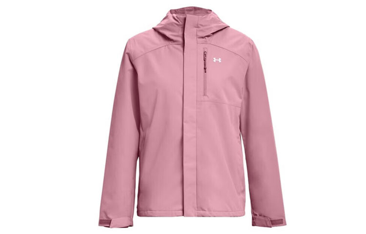 (Women) Under Armour  Pink 3-in-1 Waterproof Training Jacket with Hoodie 1371593-697