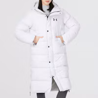 Details for (W) Under Armour 白色長版羽絨外套帶標誌印花 1375454-100