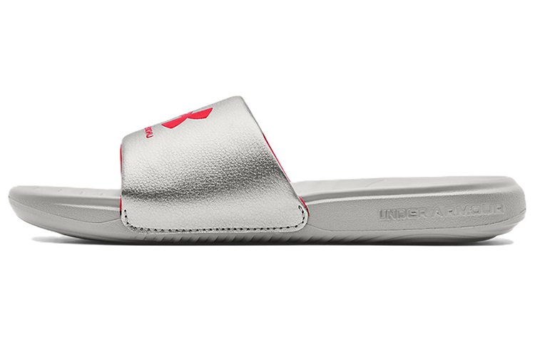 (Women) Under Armour Ansa Fixed Slide 'Silver Red' 3023772-105