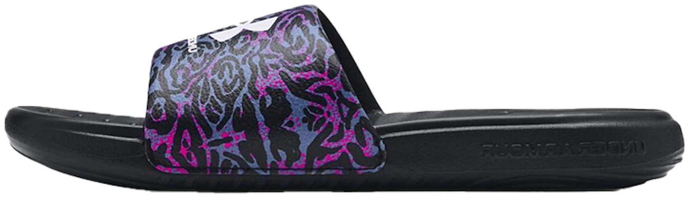 (Women) Under Armour Ansa Graphic Slipper Black/Purple 3024436-004 Buy (Women) Under Armour Ansa Graphic Slipper Black/Purple 3024436-004