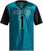 (Women) Under Armour ArmourFuse Collegiate Green Short-Sleeve Football Jersey. 6006161-722 (Women) Under Armour ArmourFuse Collegiate Green Short-Sleeve Football Jersey. 6006161-722