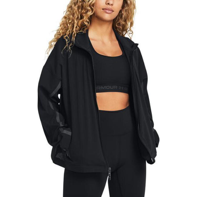 Shop (Women) Under Armour Black Casual Comfort Hooded Jacket 1385895-001