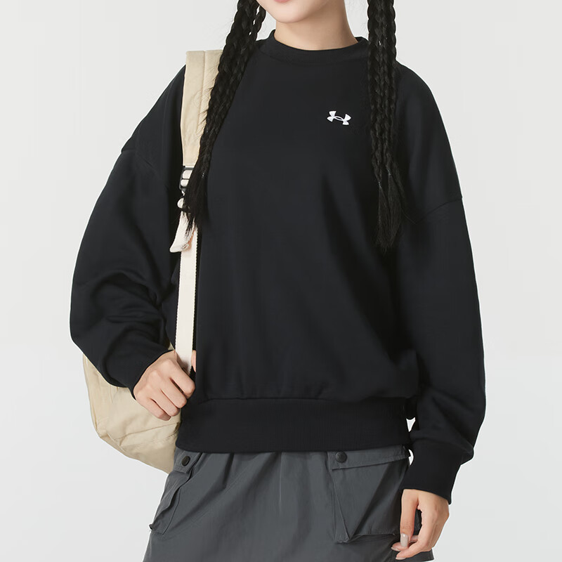 Lookbook (Women) Under Armour Black Comfort Breathable Training Pullover Hoodie 1387235-001