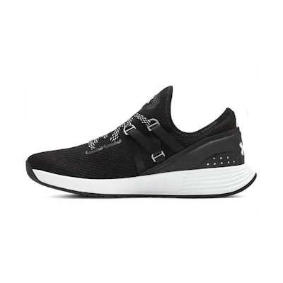 (W) UA Breathe Trainer Running Shoes Black/White