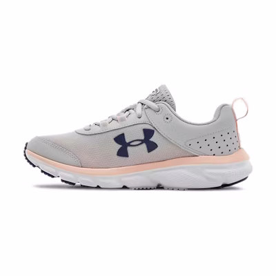 (W) UA Charged Assert 8 Sports Shoes Grey/Pink