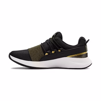(W) UA Charged Breathe Metallic Sports Shoes Black