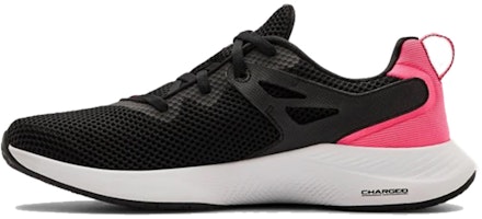 (Women) Under Armour Charged Breathe Trainer 2 Running Shoes Black/Pink 3023012-001 (Women) Under Armour Charged Breathe Trainer 2 Running Shoes Black/Pink 3023012-001