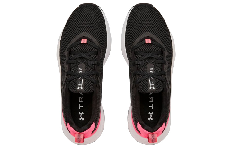 Lookbook (W) Under Armour Charged Breathe Trainer 2 Sepatu Lari Hitam/Pink 3023012-001