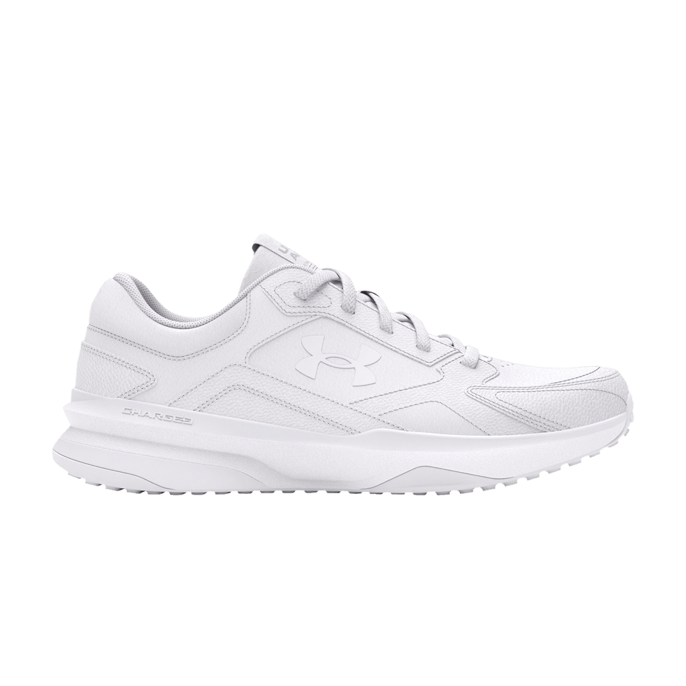 (W) UA Charged Edge Leather 'White'