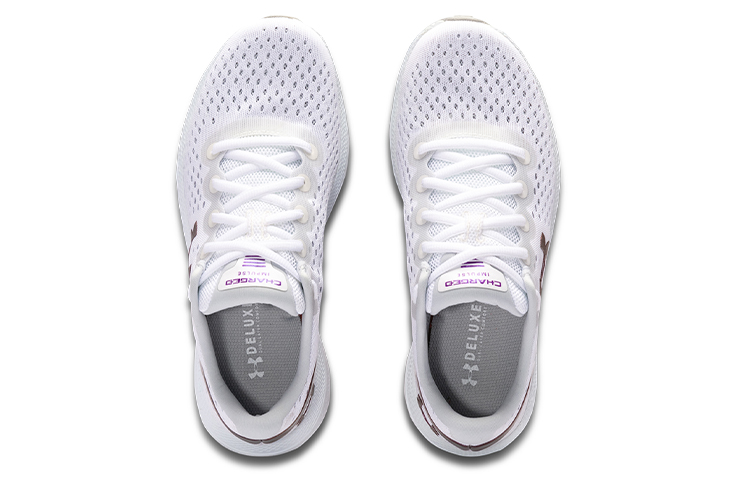 Shop (W) Under Armour Charged Impulse Shft Baskets Blanc/Violet Sports Femme 3024444-100