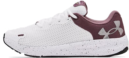 (Women) Under Armour Charged Pursuit 2 Big Logo Speckled 'White Ash Plum' 3025244-101 (Women) Under Armour Charged Pursuit 2 Big Logo Speckled 'White Ash Plum' 3025244-101
