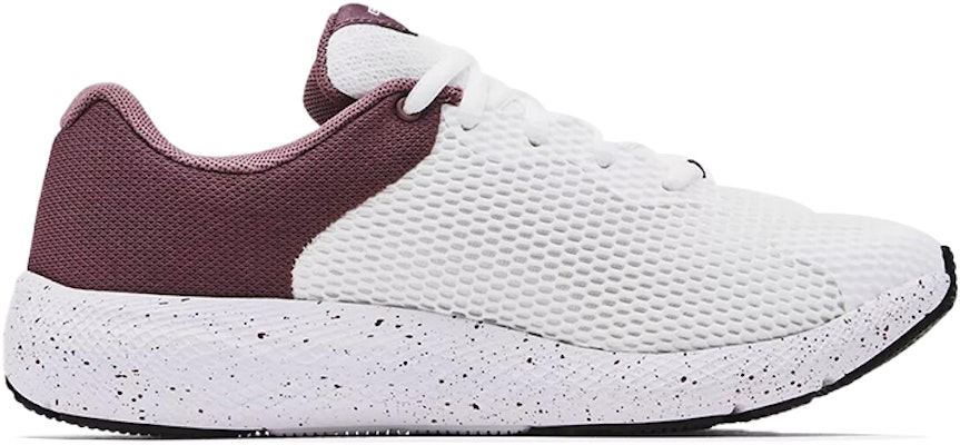 (W) Under Armour Charged Pursuit 2 Logo Besar Berbintik 'Putih Ash Plum' 3025244-101 Order (W) Under Armour Charged Pursuit 2 Logo Besar Berbintik 'Putih Ash Plum' 3025244-101
