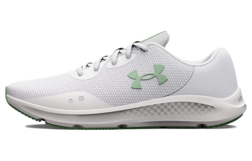 (W) UA Charged Pursuit 3 Twist 'White Green'