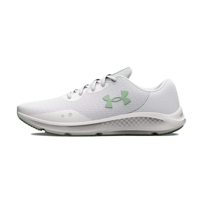 (W) UA Charged Pursuit 3 Twist 'White Green'