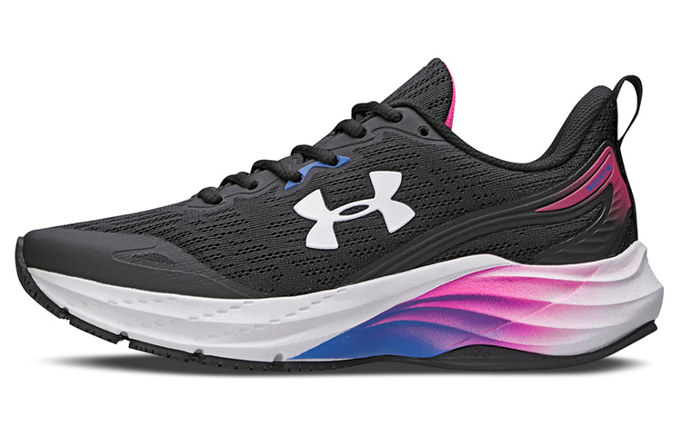 (Women) Under Armour Charged Stride 'Black White' 3026574-002