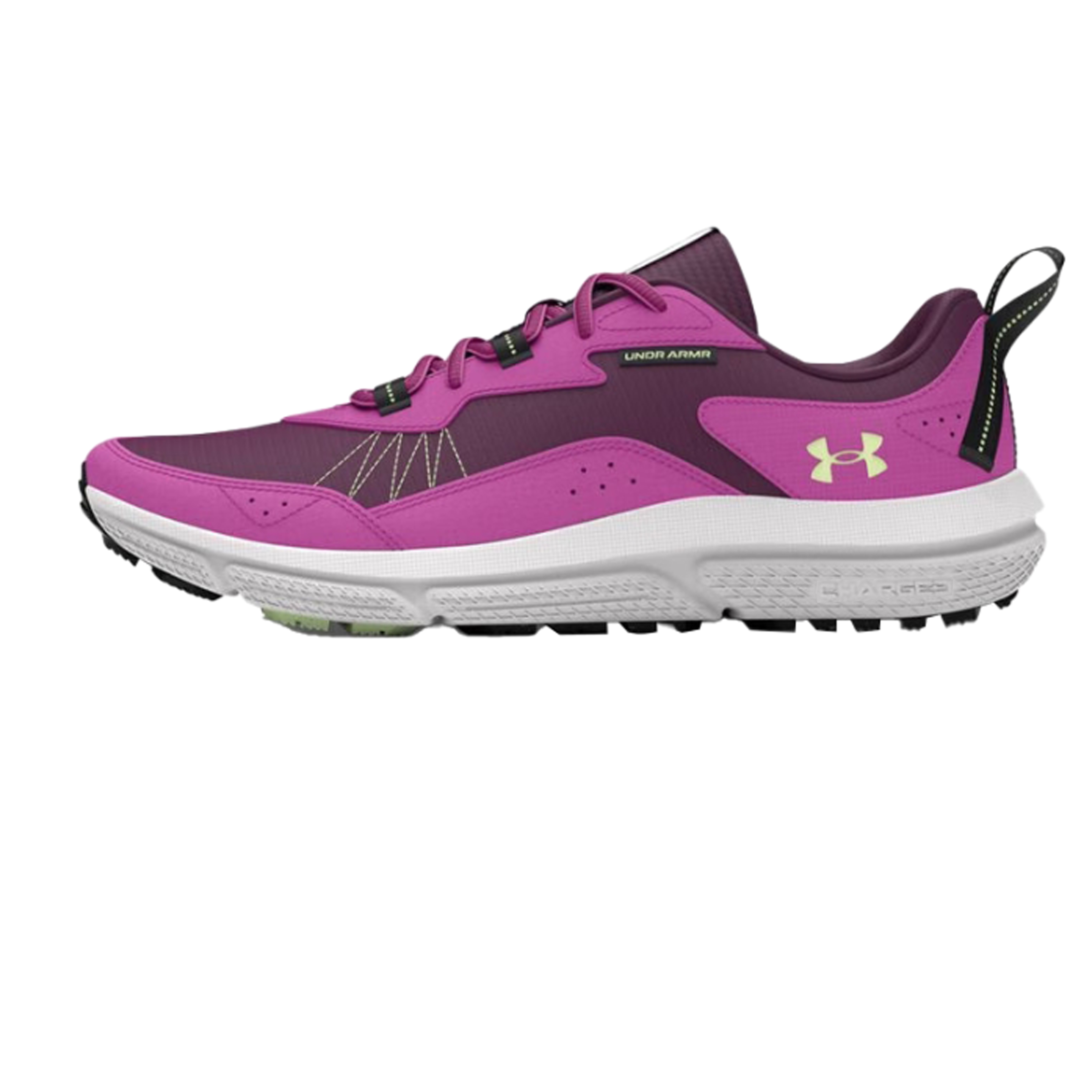(Women) Under Armour Charged Verssert 2 Running Shoes Purple Comfort Durable Low-Top 3027180-501