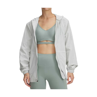 (Women) Under Armour Cinch Waist Stylish Comfortable Grey Jacket 1389502-377