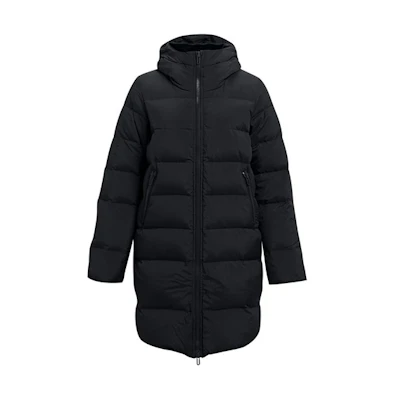 (Women) Under Armour ColdGear® Infrared Black Long Puffer Jacket Winter Wear. 1364899-001