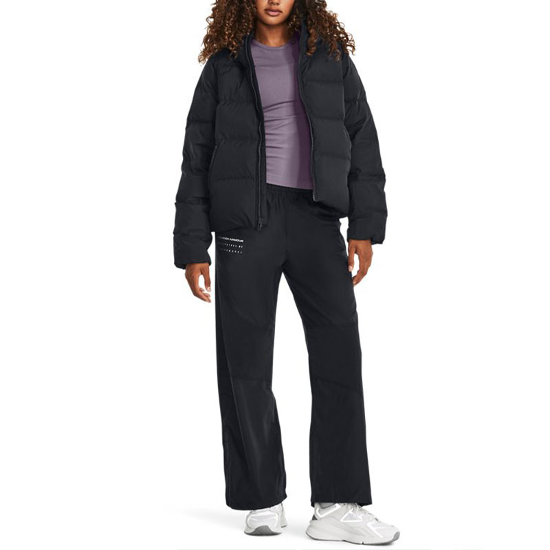 (Women) Under Armour ColdGear® Infrared Short Puffer Jacket  Black Warm Hoodie 1378861-001 圖 6