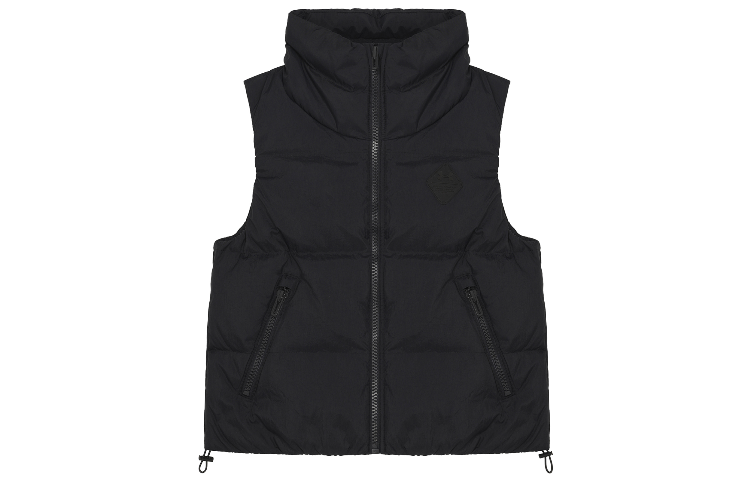 (Women) Under Armour ColdGear Infrared  Black Puffer Vest with Stand Collar. 1381660-001