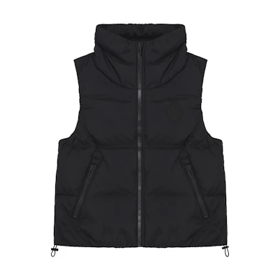(Women) Under Armour ColdGear Infrared Black Puffer Vest with Stand Collar. 1381660-001