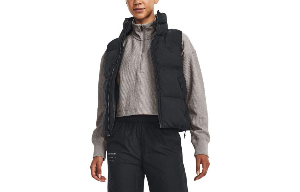 (Women) Under Armour ColdGear Infrared  Black Puffer Vest with Stand Collar. 1381660-001 圖 2