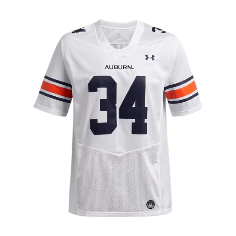 (Women) Under Armour Collegiate HeatGear Twill Loose Fit White Football Jersey Men 6006157-860