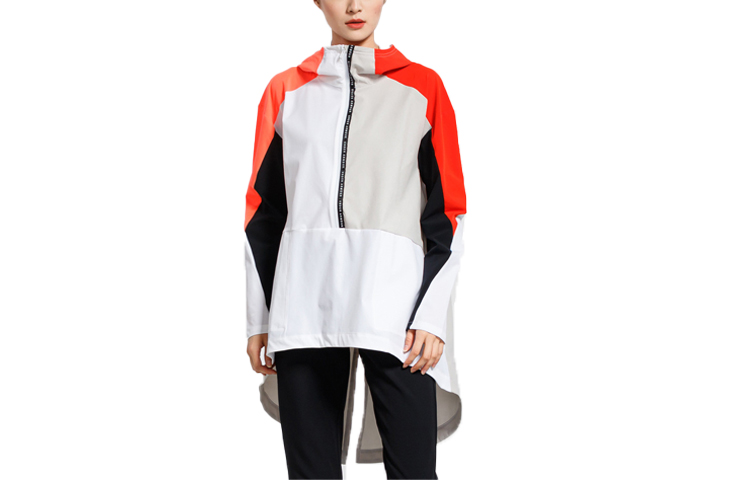 (Women) Under Armour Colorblock Irregular Zip-Up Hoodie Jacket - White 1317852-100 圖 2