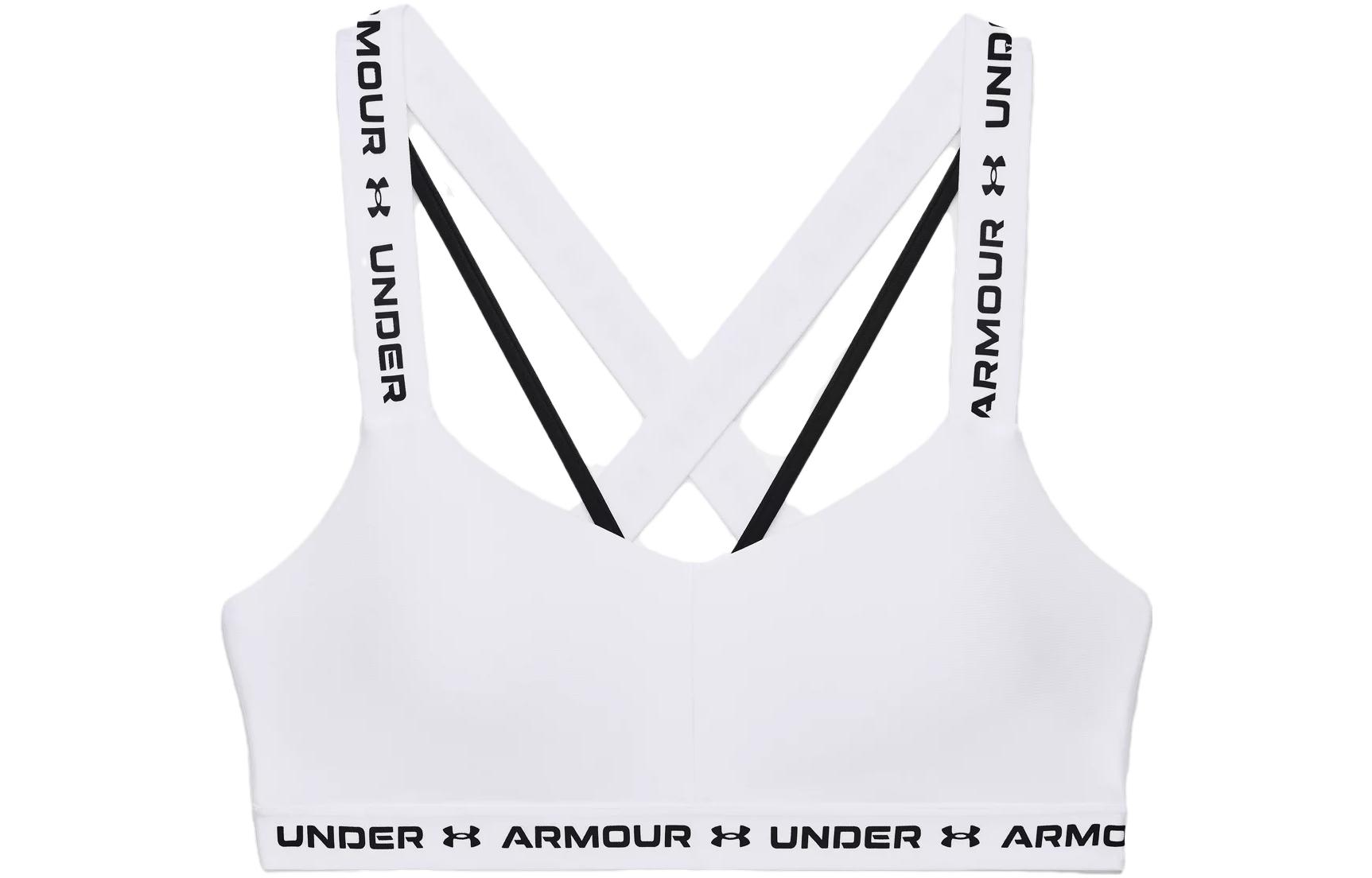 (Women) Under Armour Crossback Low-Impact Dry-Fit Printed Tank Top White 1361033-100