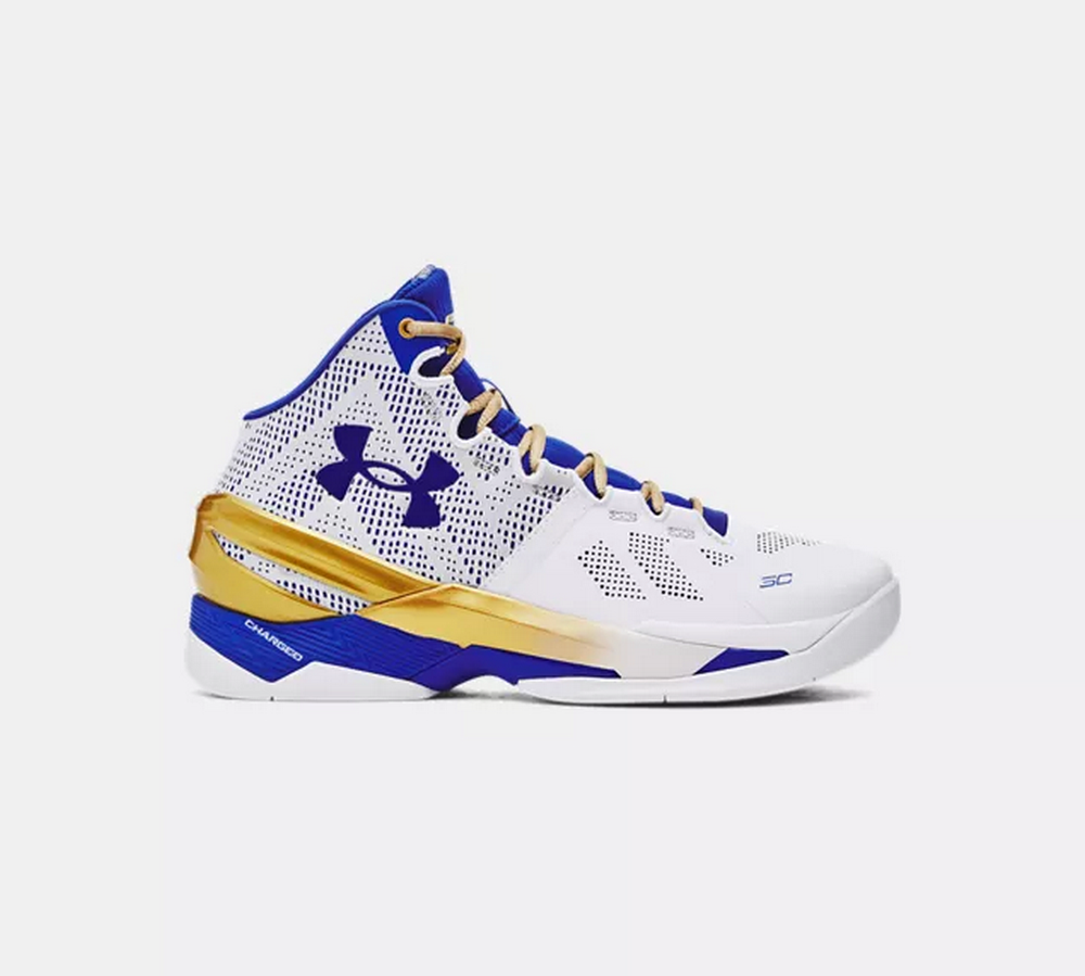 Under Armour CURRY 2 NM Basketball Shoes White/Blue Light blue and white Light blue and white 3027361-100