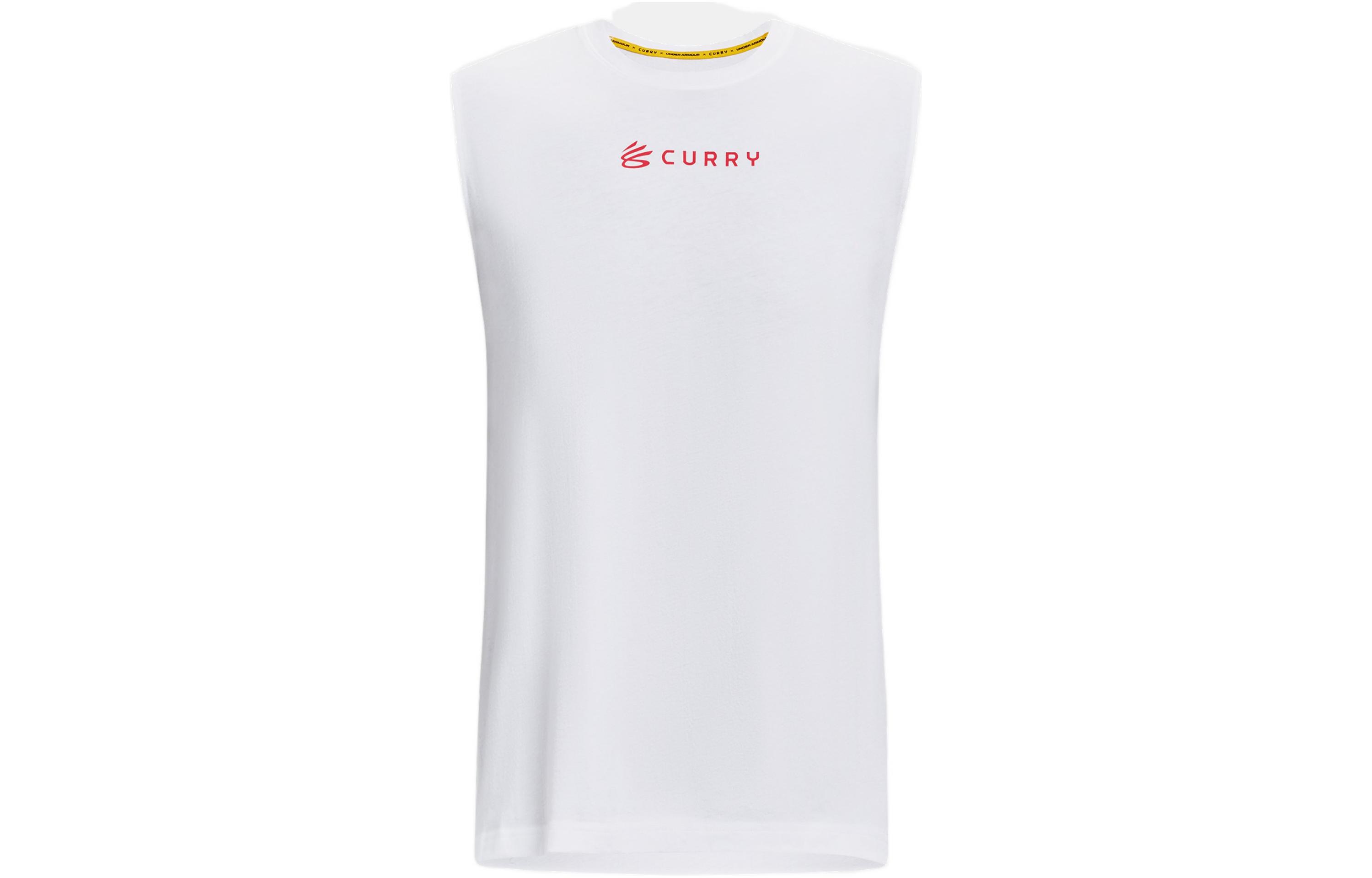 (Women) Under Armour Curry Graphic Print Loose Fit Basketball Tank Top Men’s White 1372507-100