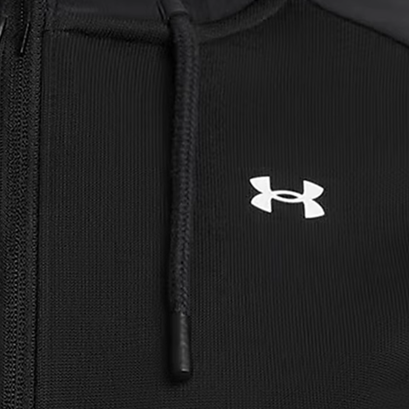 Cheap (Women) Under Armour Essential Black Casual Training Logo Hoodie Jacket 1378850-002