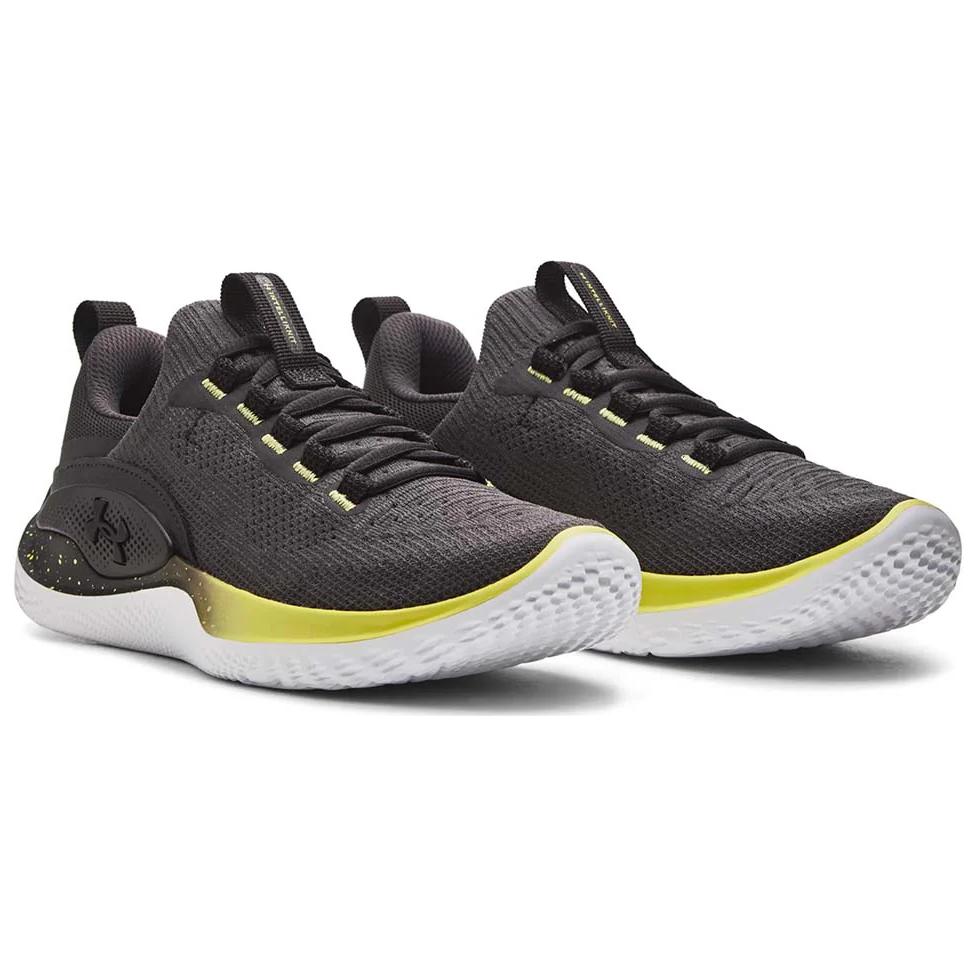 Shop (Women) Under Armour Flow Dynamic 'Jet Grey Lime Yellow' 3026107-108