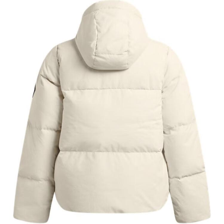 Lookbook (W) Under Armour FW25 Limitless Jaket Putih Ringan untuk Latihan & Santai. 1384645-110